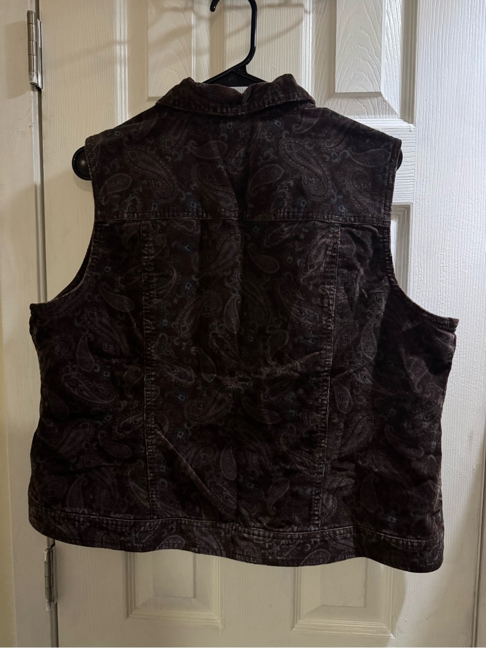 Vintage Crazy Horse by Liz Claiborne Women’s Paisley Stretch Denim Vest XL - Picture 2 of 8